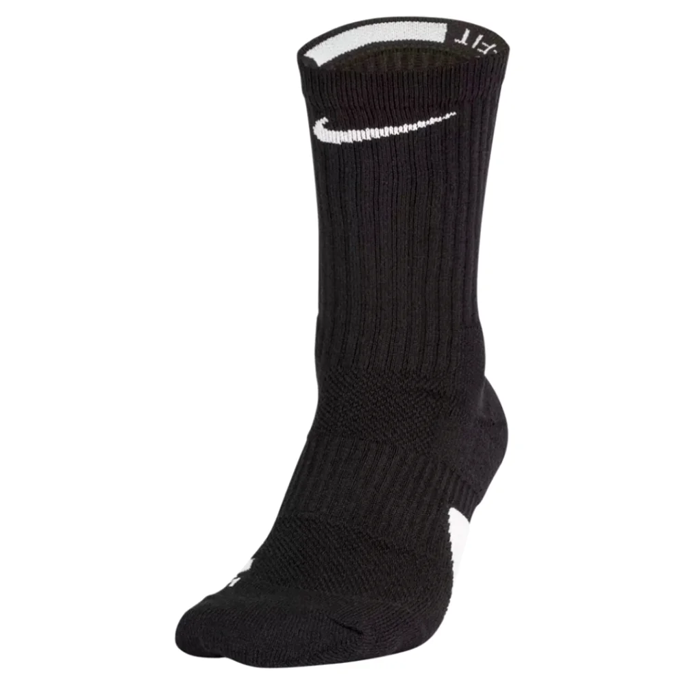 Nike Elite Black and White Athletic Socks Youth 3Y-5Y Womens 4-6 (1 Pair)
